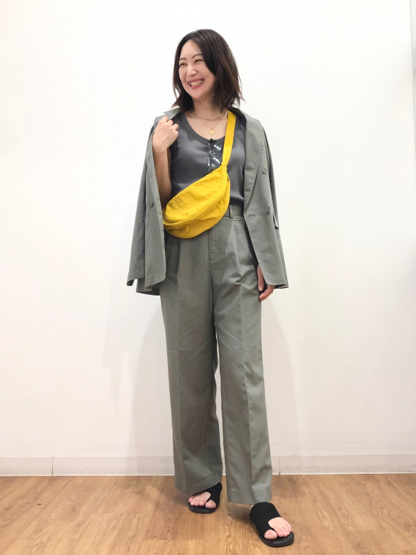 リネンブレンドジャケット、デニムワークパンツ（コットンリネン