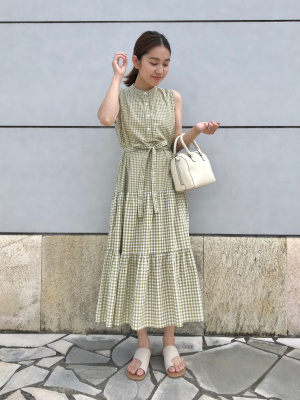 45R コットンワンピース セール 40%OFF】コットンボイルラグランギャザーワンピース