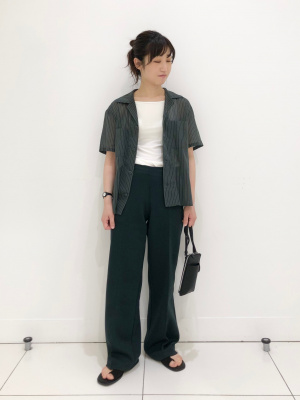 ユニクロ公式 | シアーコットンストライプシャツ（半袖）