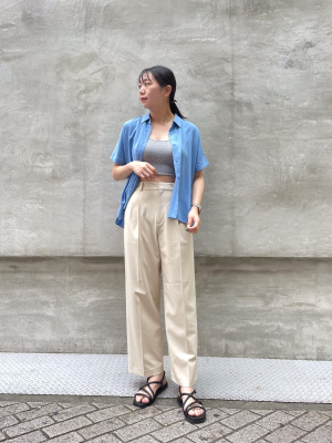 ユニクロ公式 | タックワイドパンツ（ツータック・丈標準69～71cm）