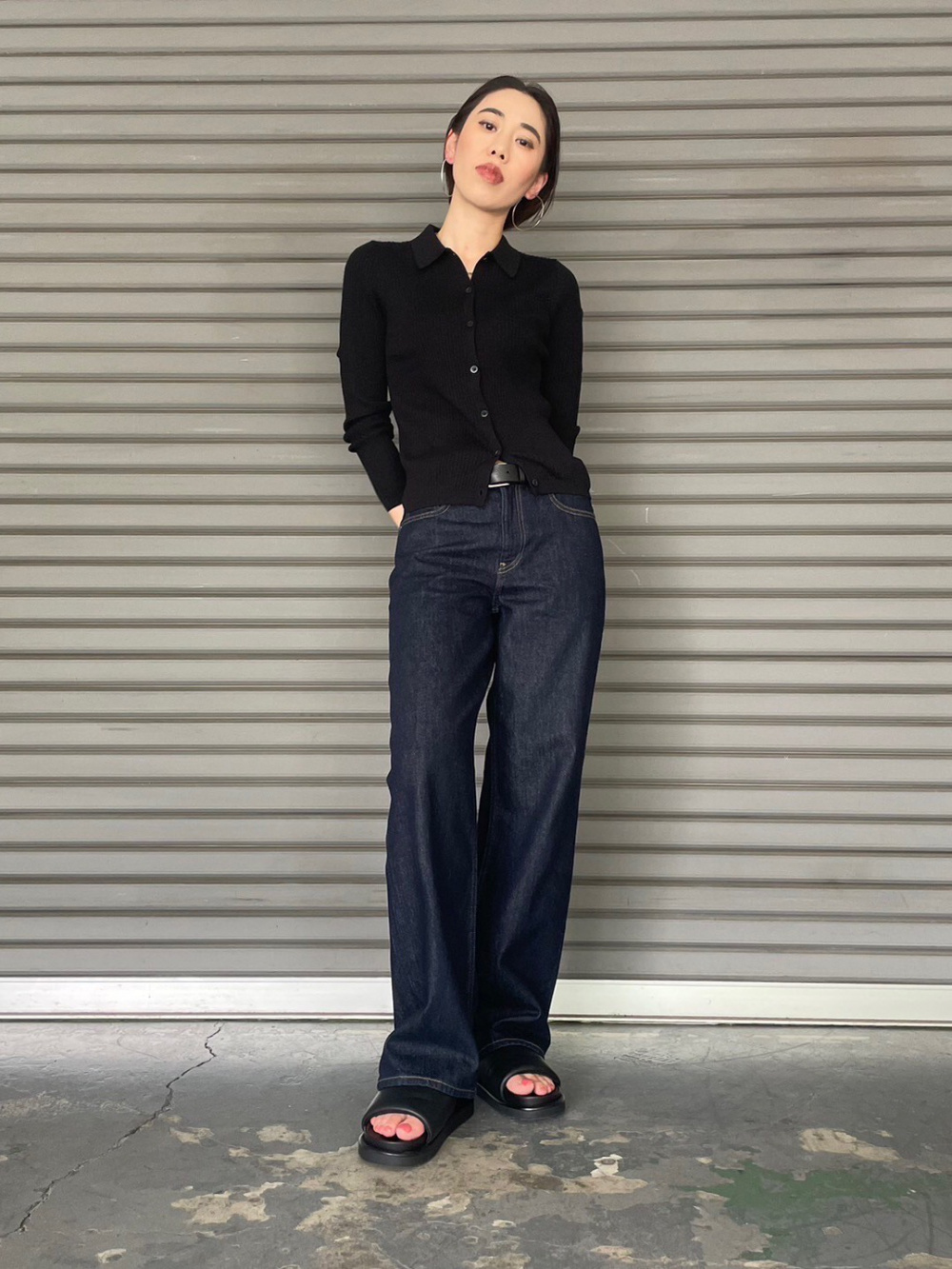 UNIQLO - ユニクロ エクストラファインメリノリブポロ