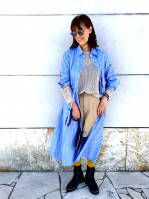 marine blau トップス 長袖 ワンピース ロングシャツ【CT1025】 marine blau トップス 長袖 ワンピース ロングシャツ【CT1025