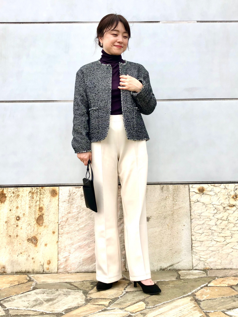 ユニクロシー　UNIQLO C  ツイードジャケット Uniqlo:Cでジャケットのセットアップをゲットしたので着こなして