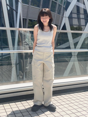 Jil sander カーゴ ストレート ワイド パンツ ワーク 46 グリーンΩ