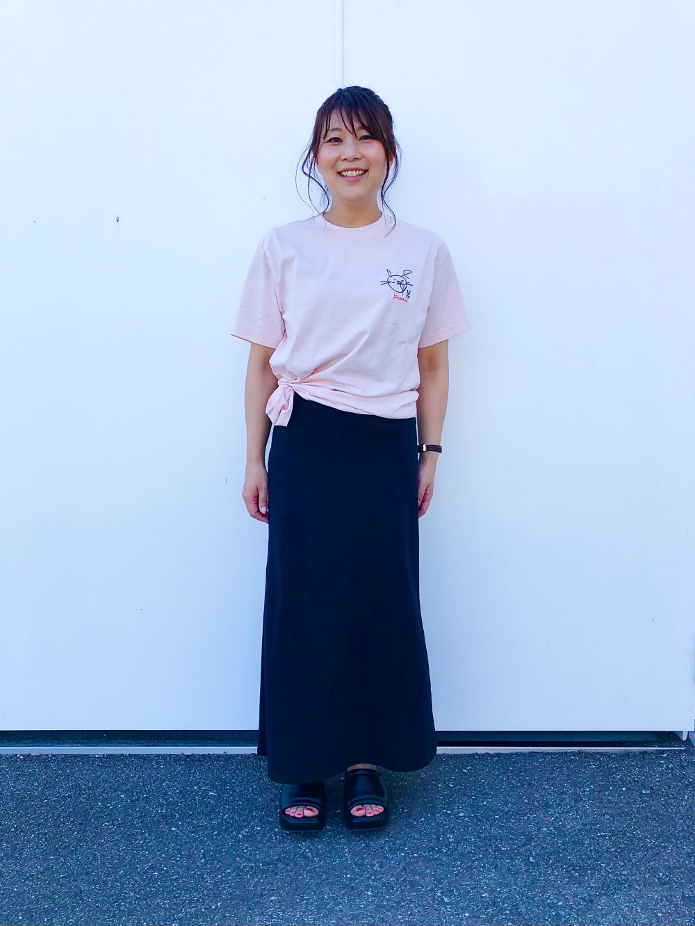 PEACE FOR ALL Tシャツ/綾瀬はるか、ナローフレアマキシスカート」の