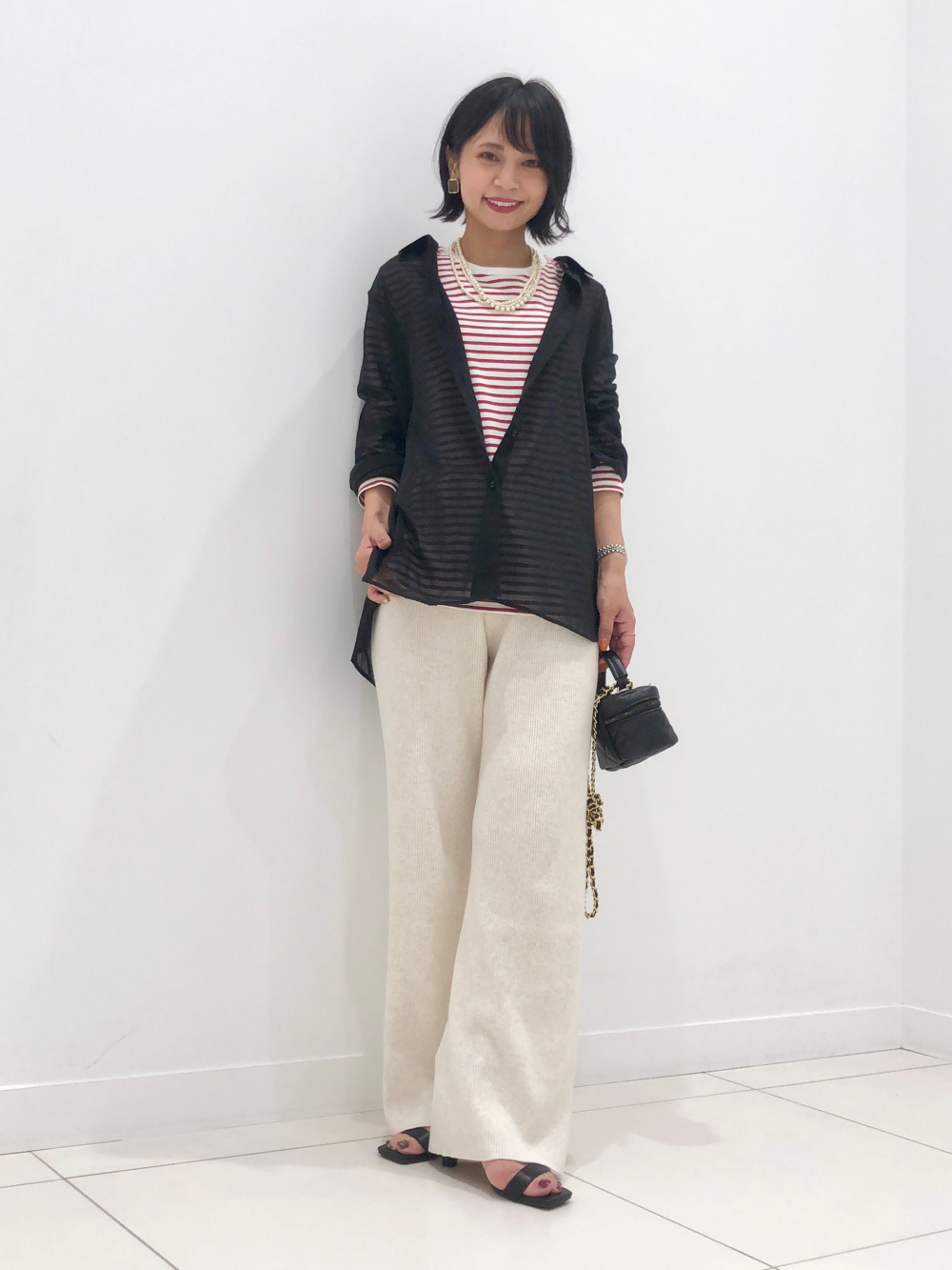 コットンシアーシャツ（長袖）」の着用コーディネート| ユニクロ公式