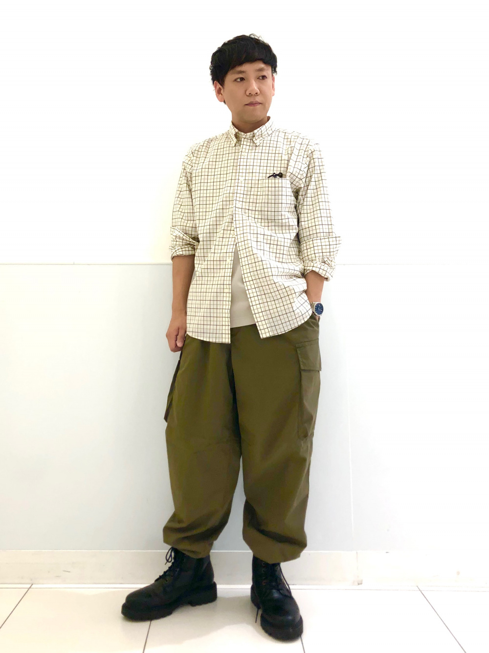 エアリズムコットンオーバーサイズTシャツ/5分袖、エクストラファイン