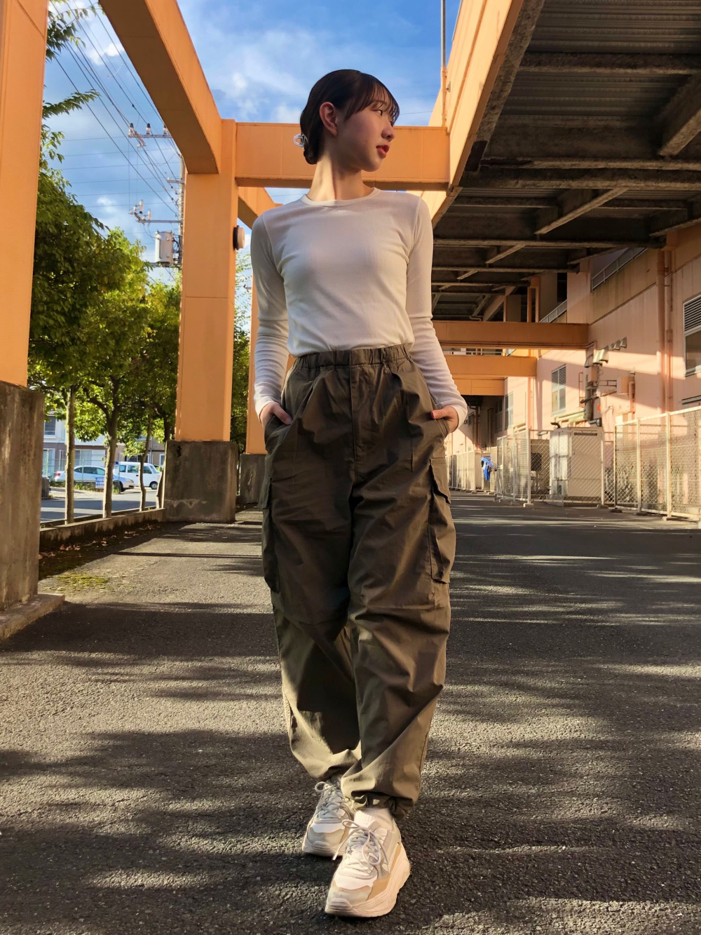 迷彩柄 ワイドフィット フィッシングパンツ（カーゴパンツの
