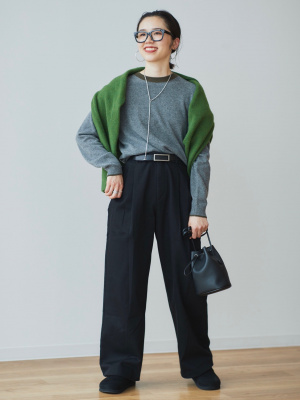 TMG カシミアセーター　ブラック♡ ユニクロ公式 | カシミヤクルーネックセーター（長袖）