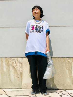 [A|X] コットンフロントAXロゴクルーネックTシャツ 2カラー GU公式 | コットンカラークルーネックT