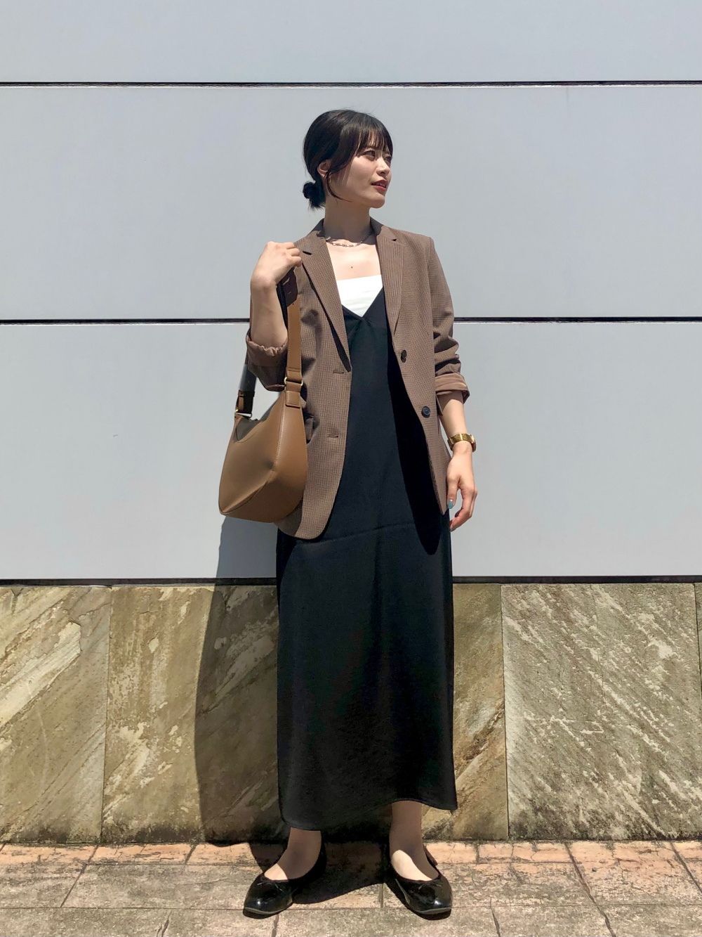 キャミソールワンピース（標準丈・111.5～122.5cm）、テーラード