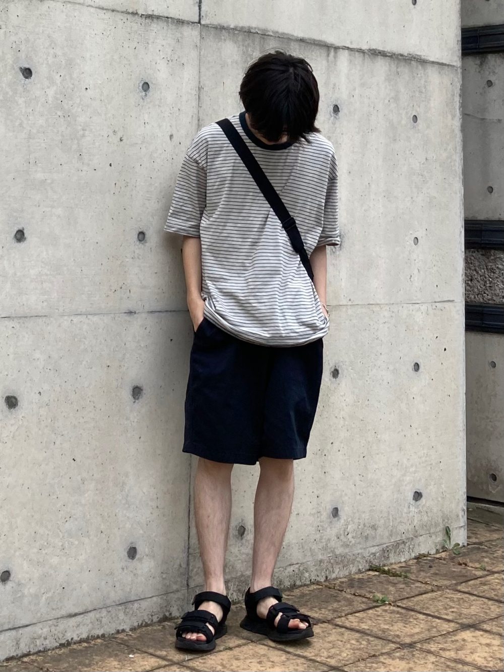 エクストラファインコットンブロードチェックシャツ（半袖）、チノ