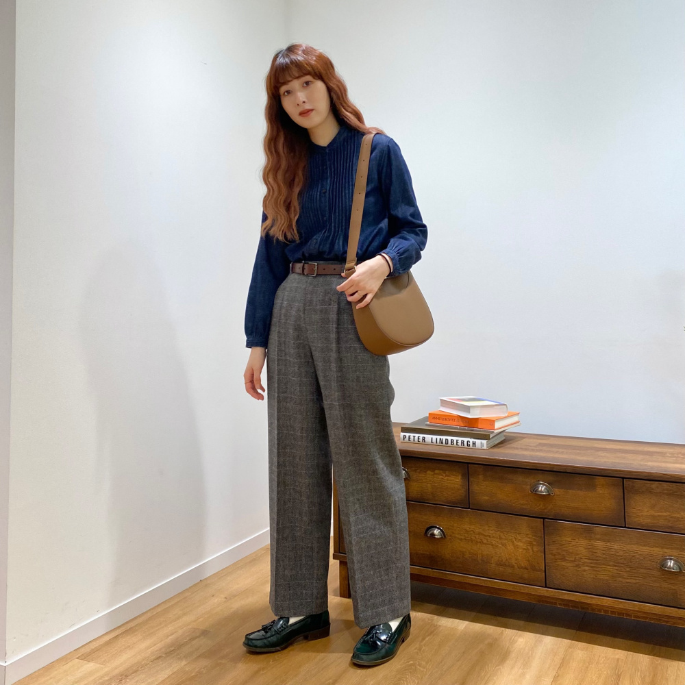美品 UNIQLO×イネス ツイードジャケット パンツ セットアップ ユニクロ】発売したての注目コラボ「旬のセットアップ」2型を着