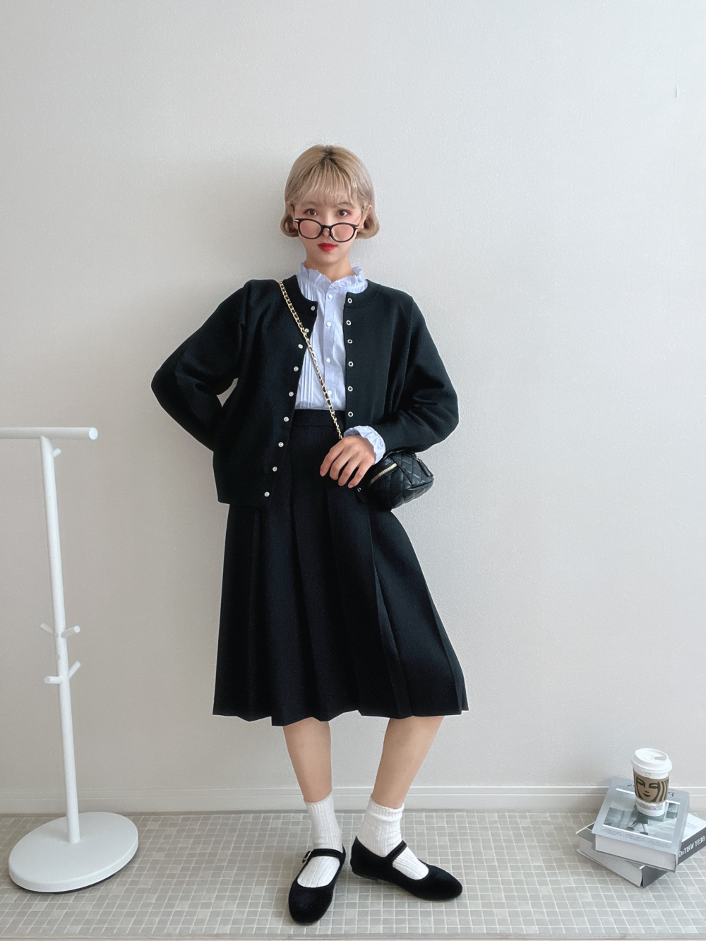 ユニクロ コントワーデコトニエ コットンフリルシャツ XL BLACK コントワーデコトニエ COMPTOIR DES COTONNIERS ×ユニクロ