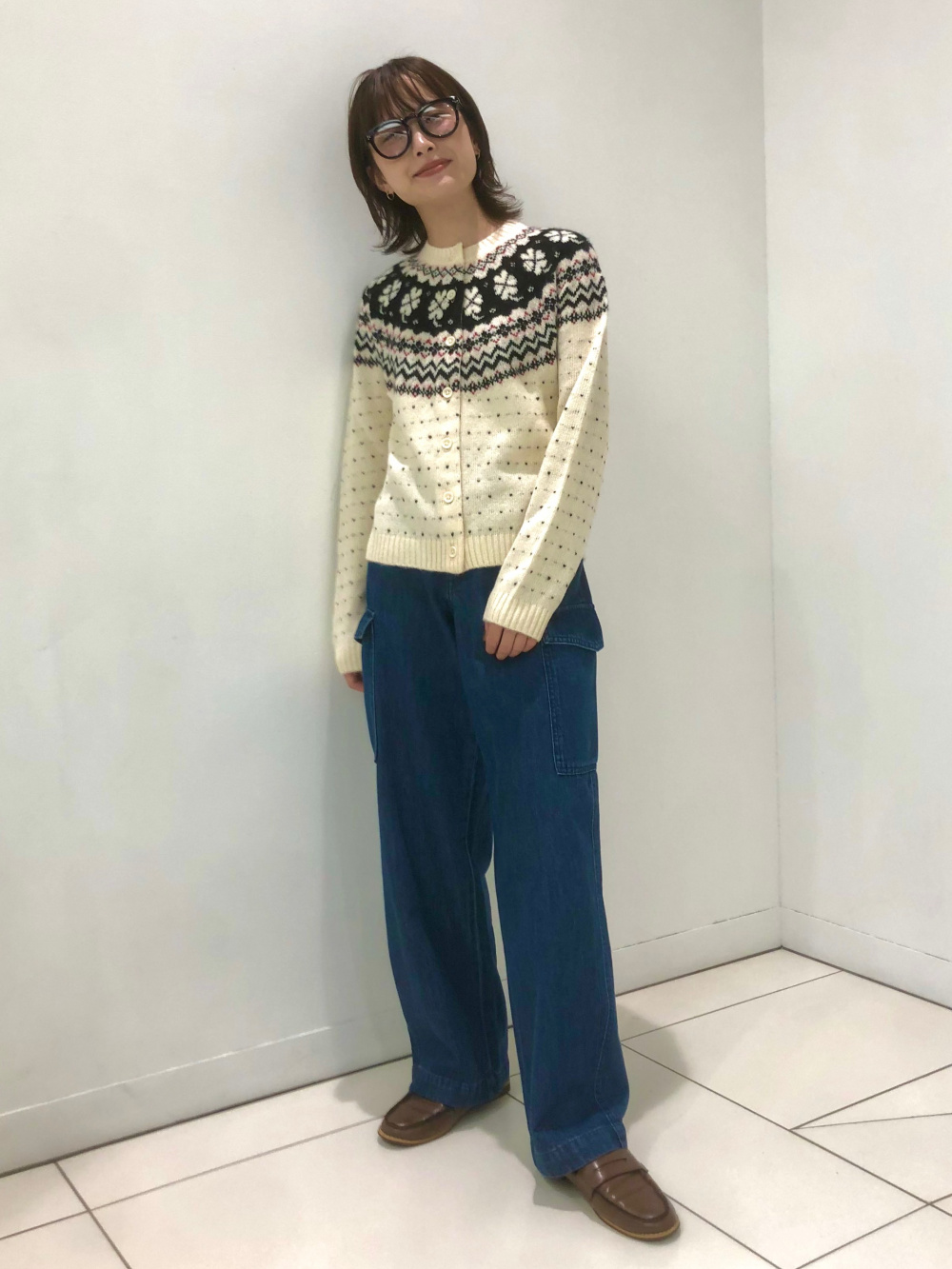スフレヤーンショートカーディガン(長袖)、ボリュームスリーブ スフレヤーンショートカーディガン(長袖)、ボリュームスリーブ