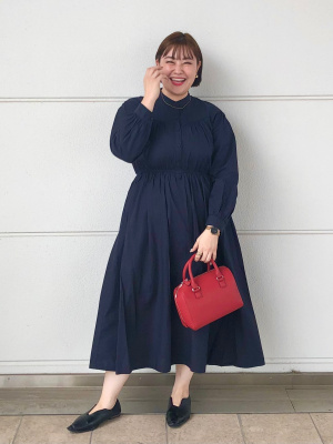 ユニクロ公式 | コットンツイルワンピース（長袖）