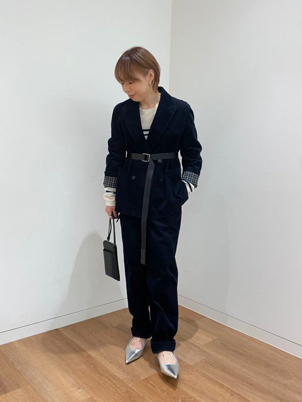 UNIQLO✖️INES コーデュロイダブルジャケット ネイビーM - メルカリ