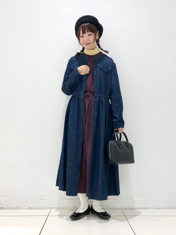 デニムワンピース(長袖)(レディース)の着用コーディネート デニムワンピース(長袖)(レディース)の着用コーディネート