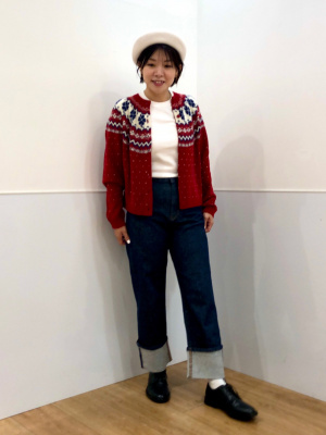 ユニクロ公式 | ジャカードクルーネックカーディガン（長袖）