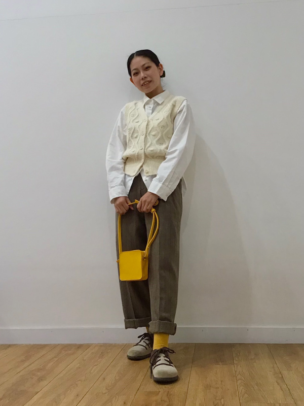 新品☆お値下げ☆美品♡イネス ツイードジャケット ツイードパンツ ストライプ ユニクロ公式 | ツイードタックワイドパンツ セットアップ可能