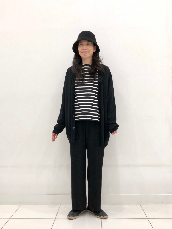 大きいサイズ ツイード調カットソージャガードロング丈キャミ