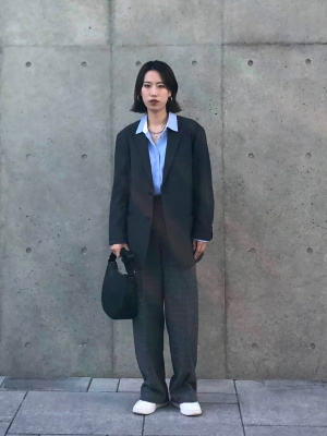 ユニクロC ツイードタックワイドパンツ 64｜Yahoo!フリマ（旧