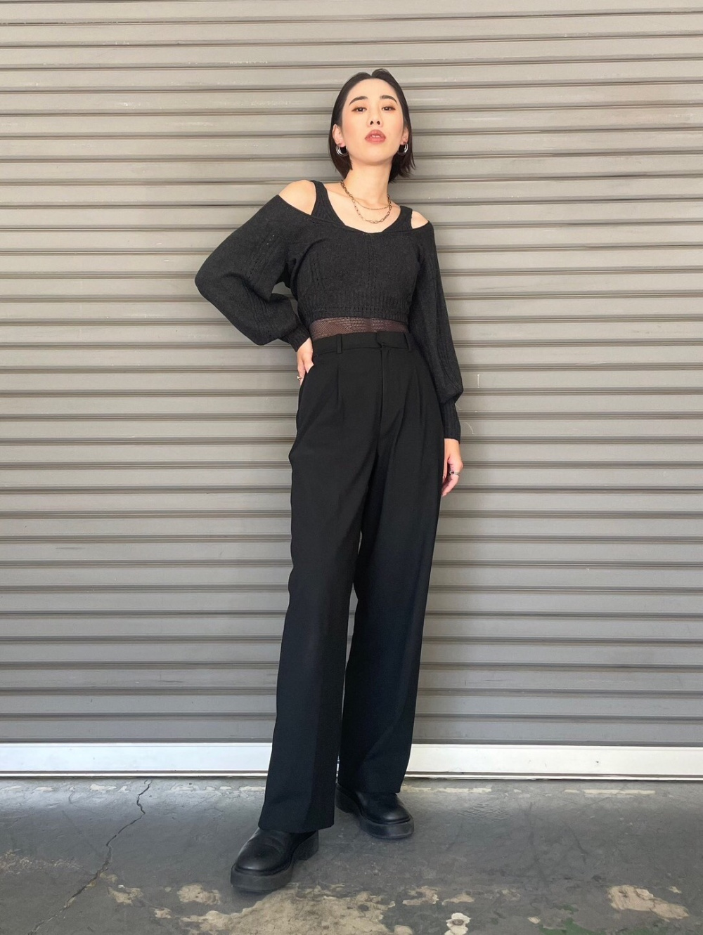 UNIQLO マメクロゴウチ メッシュブラボディスーツ BLACK／size M