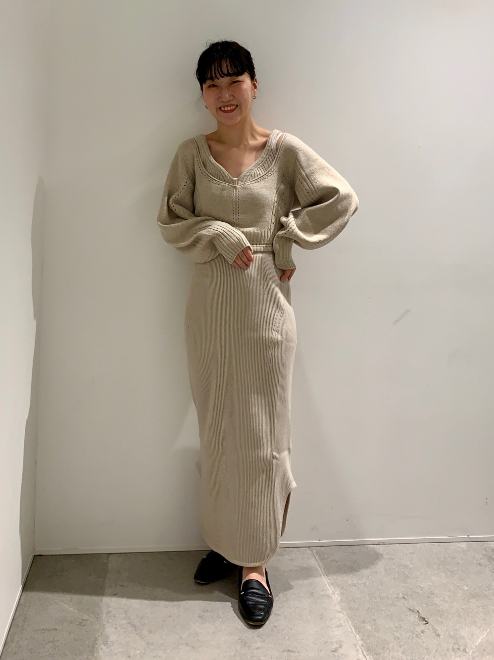 UNIQLO - ユニマメユニクロ3Dボリュームスリーブセーター長袖