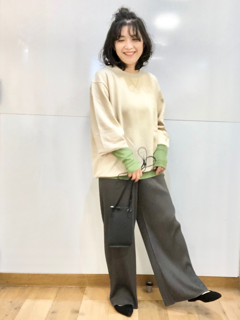 ユニクロユー スウェットクルーネックシャツ パンツ 上下セット