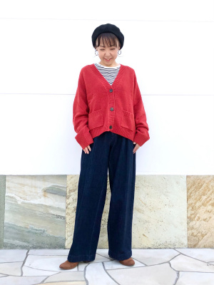 ユニクロ公式 | デニムタックワイドパンツ