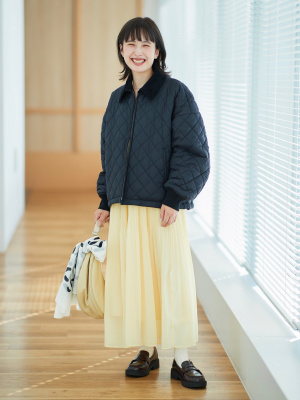 【良品】自由区　シフォンプリーツワンピース　38 M フォーマル　ネイビー　紺 良品】自由区 シフォンプリーツワンピース 38 M フォーマル