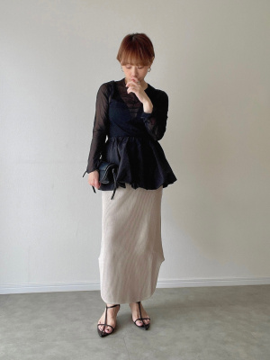 Mame Kurogouchi ボディスーツ ユニクロ マメクロゴウチ メッシュブラボディスーツ XXL