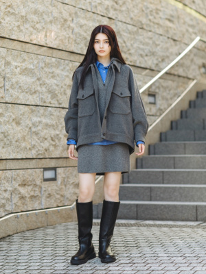 送料無料 新品 UNIQLO C オーバーサイズジャケット XXL ユニクロC UNIQLO C ユニクロ ユニクロシー オーバーサイズジャケット