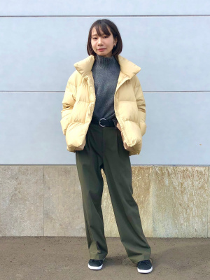 UNIQLO パウダーソフトダウン イエロー M 2023aw ユニクロ UNIQLO パウダーソフトダウンジャケット イエロー L