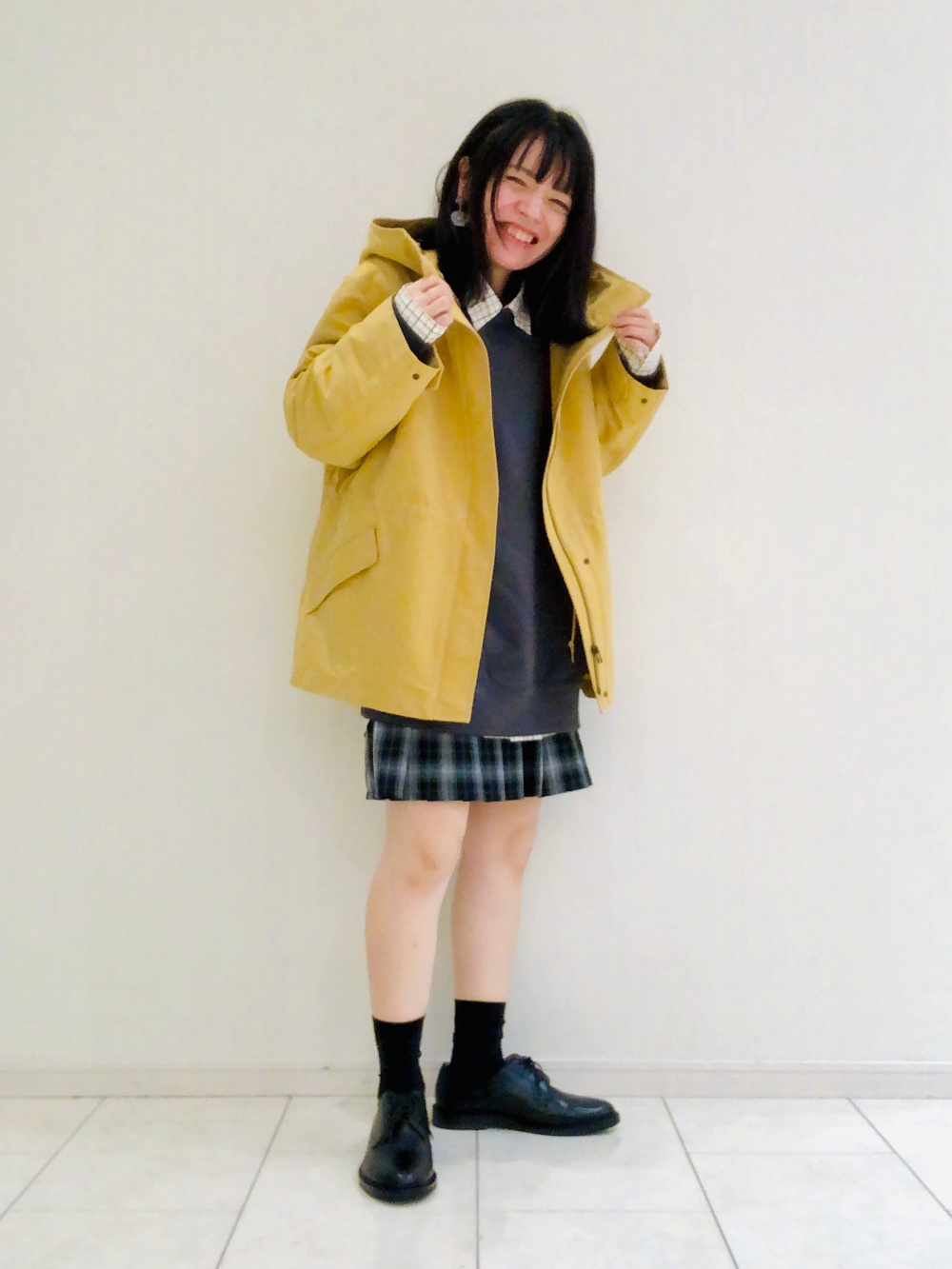 コットンロングシャツワンピース（長袖・標準丈・111.5～122.5cm