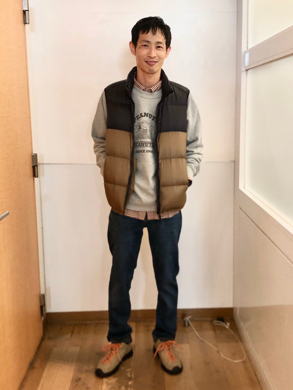 ウルトラライトダウンベスト/ワイドキルト」の着用コーディネート 