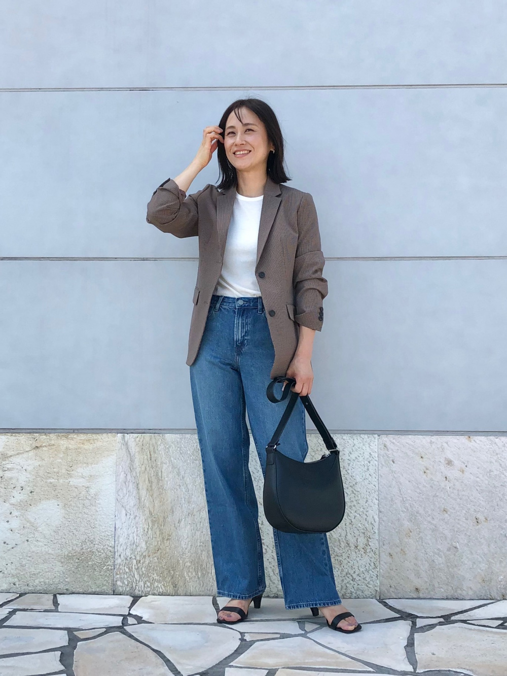 完売商品ユニクロ　UNIQLO S テーラードジャケット　チェック　セットアップ ユニクロ公式 | テーラードジャケット（チェック） セットアップ可能