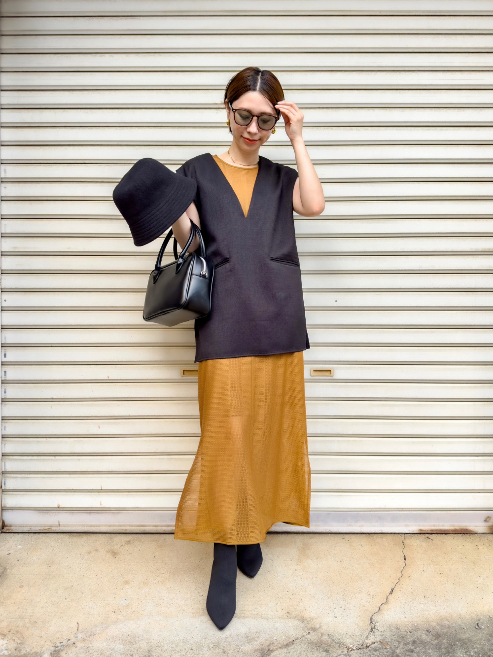 キャミソールワンピース（標準丈・111.5～122.5cm）、メッシュマキシ  