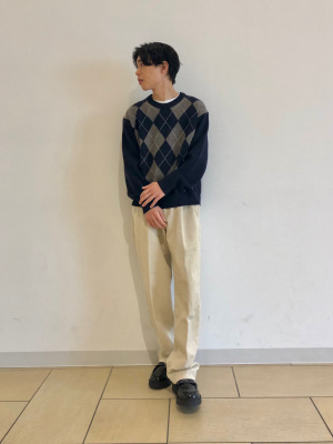 GIVENCHY ブラック クルーネックセーター ユニクロ公式 | プレミアムラムクルーネックセーター（長袖）