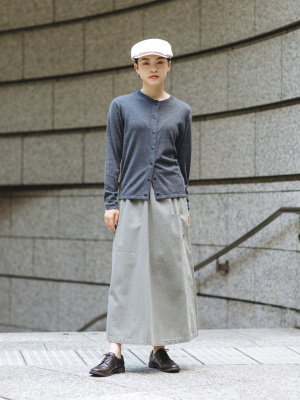 UNIQLO - UNIQLO U メリノブレンドクルーネックカーディガンL ／ darkgray ユニクロ公式 | メリノブレンドクルーネックカーディガン（長袖）