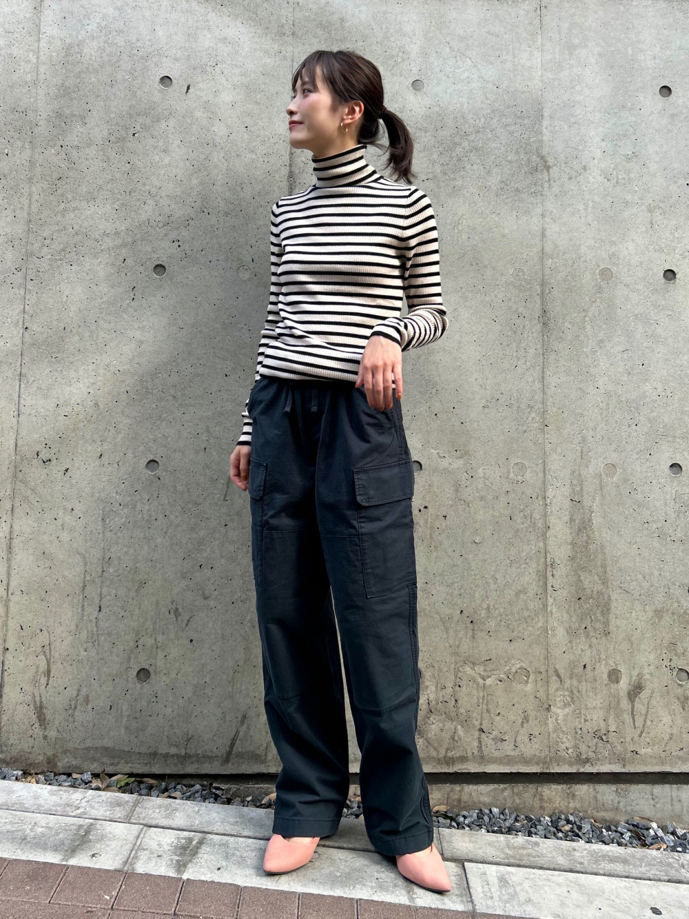 コーデセット　ボーダーワンピース　スキニーパンツ コーデセットボーダーワンピーススキニーパンツ