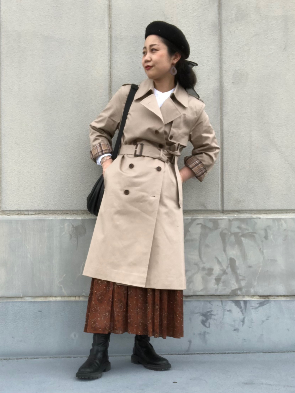 ダブルフェイスミドルコート（コントワーデコトニエ）、カシミヤモック