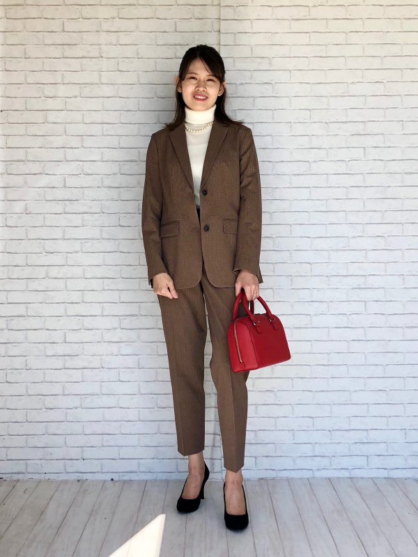 UniqloC セットアップ ワークジャケット パンツ M ワイン 公式スタイリング | ユニクロ公式