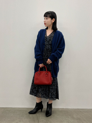 ユニクロ公式 | シフォンプリーツワンピース（長袖・丈短め・108