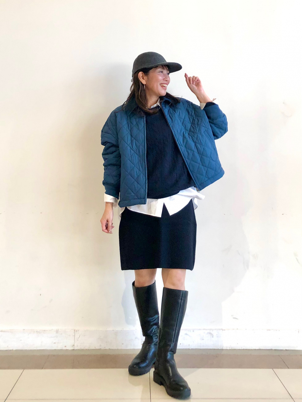 パフテックブルゾン UNIQLO 新品】UNIQLO C パフテックブルゾン ブルー