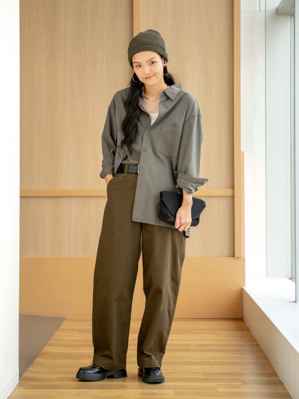 70 UNIQLO U ワイドフィットチノ BROWN ブラウン 2023 秋冬-