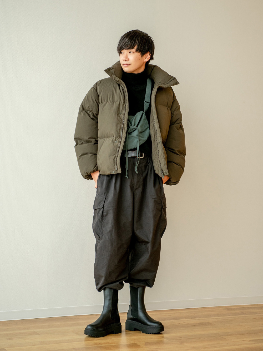 ユニクロU パデッドボリュームジャケット Lサイズ パデッドボリューム