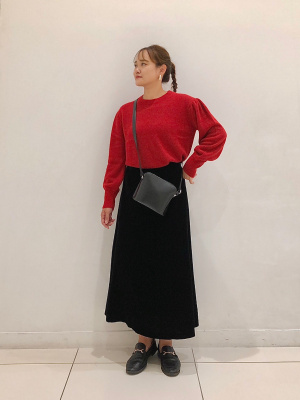 enof ベルベット　ロングスカート ENOF（イナフ）の「velvet long skirt（スカート）」 - WEAR