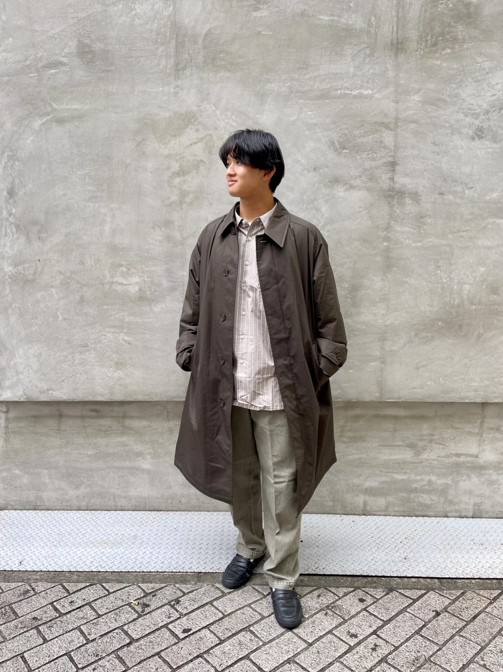 UNIQLO U パデッドステンカラーコート OLIVE-