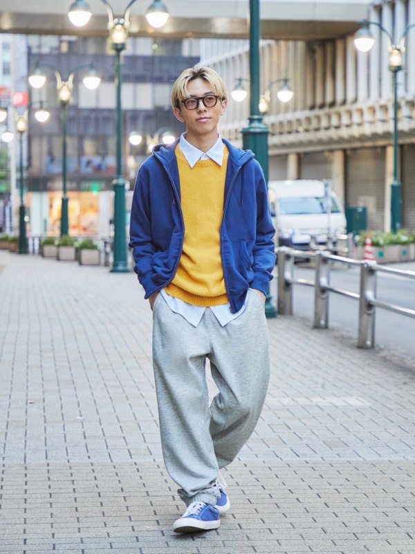 ヒートテックボアスウェットパンツ（丈長め71～77cm）（メンズ）の着用